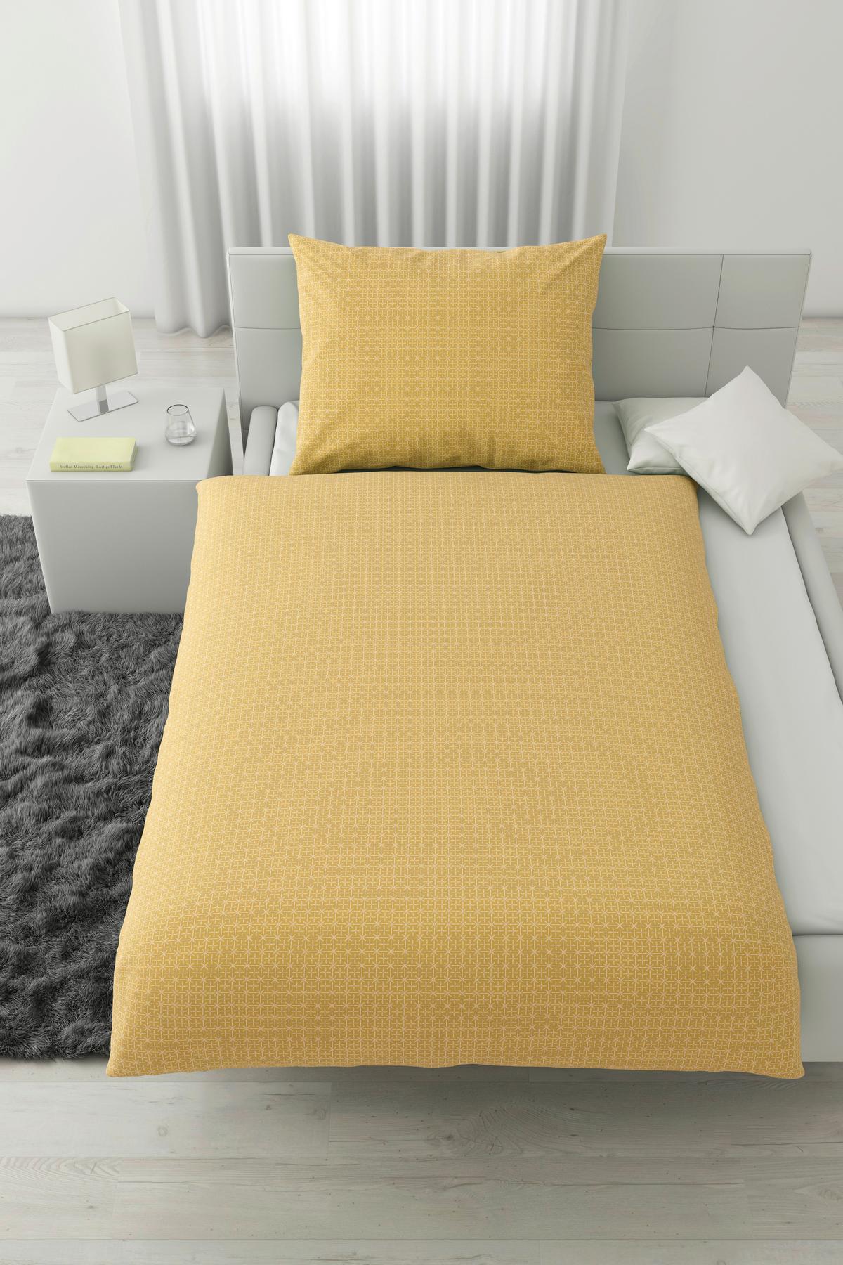 Ágyneműhuzat-garnitúra Laura - sárga, Konventionell, textil (140/200cm) - Modern Living
