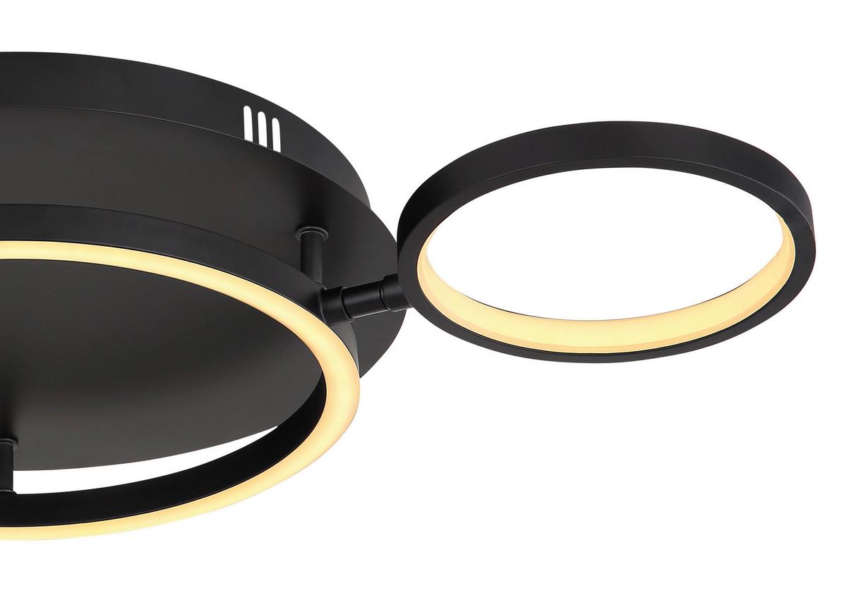 Led Mennyezeti Lámpa 67252-23 - fekete/opál, Design, műanyag/fém (79/39/11,5cm) - Globo