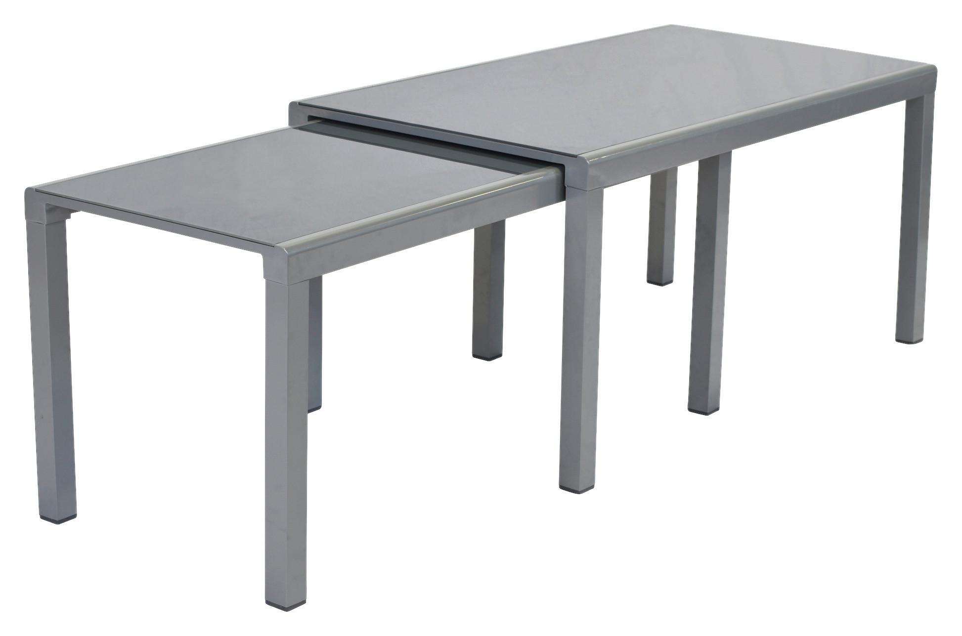 Vrtna Miza Flex, Raztegljiva 160-320x90cm - srebrne barve, Moderno, kovina/steklo (160/78/75cm) - Gardenson