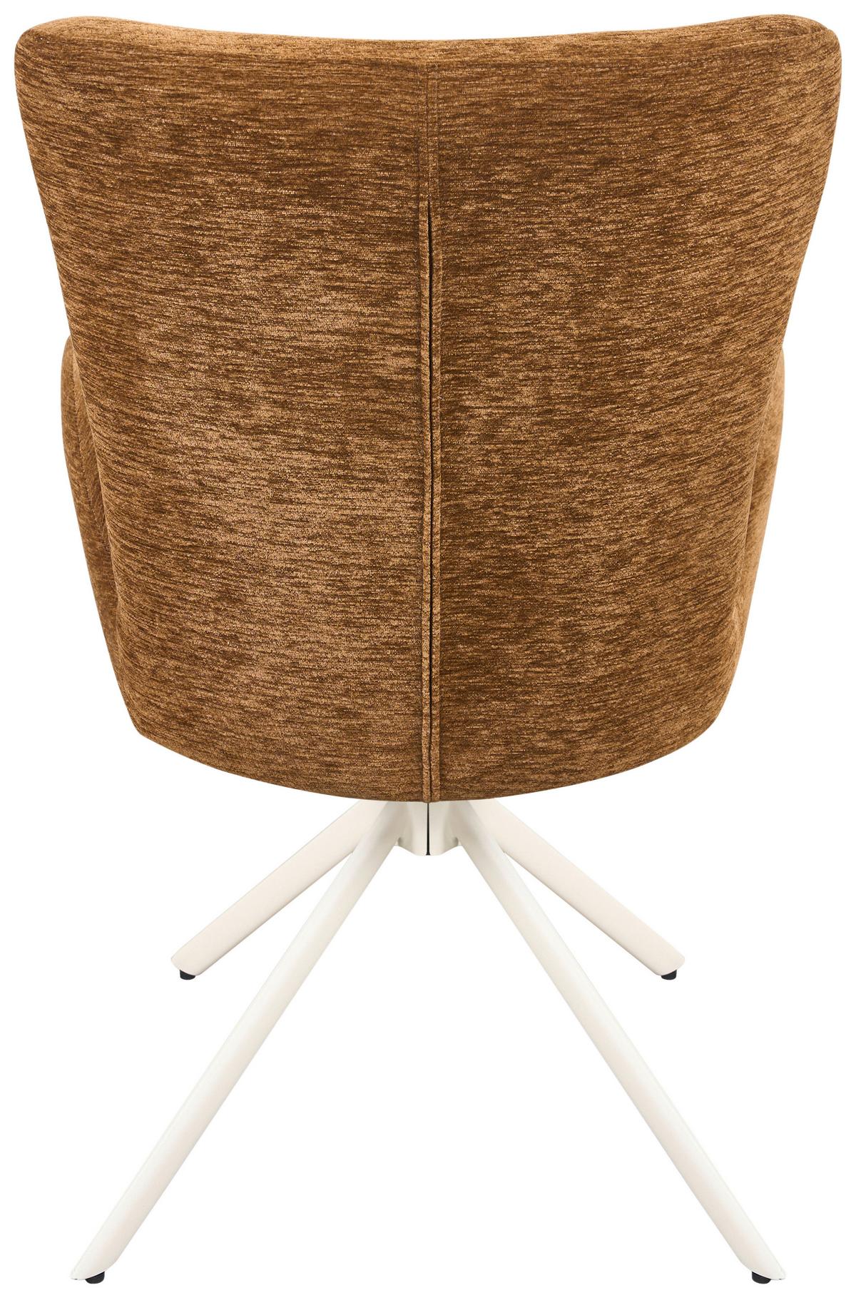 Armlehnstuhl Stella Braun/beige - Beige/Braun, Design, Textil/Metall (58/91/66cm) - Mömax