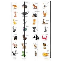 Paravan Learning By Playing, 3-Delni, Dvostranski - bela/večbarvno, Basics, tekstil/les (135/172/3cm) - artgeist