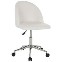 Vrtljivi Stol Solao Ted, Bela - barve kroma/bela, Basics, kovina/umetna masa (49/77-87/55cm) - MID.YOU