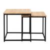 SIDOBORD SET KOKO -EXKLUSIV- - svart/naturfärgad, Lifestyle, metall/naturmaterial (34/38/36/40/34/38cm) - Mömax