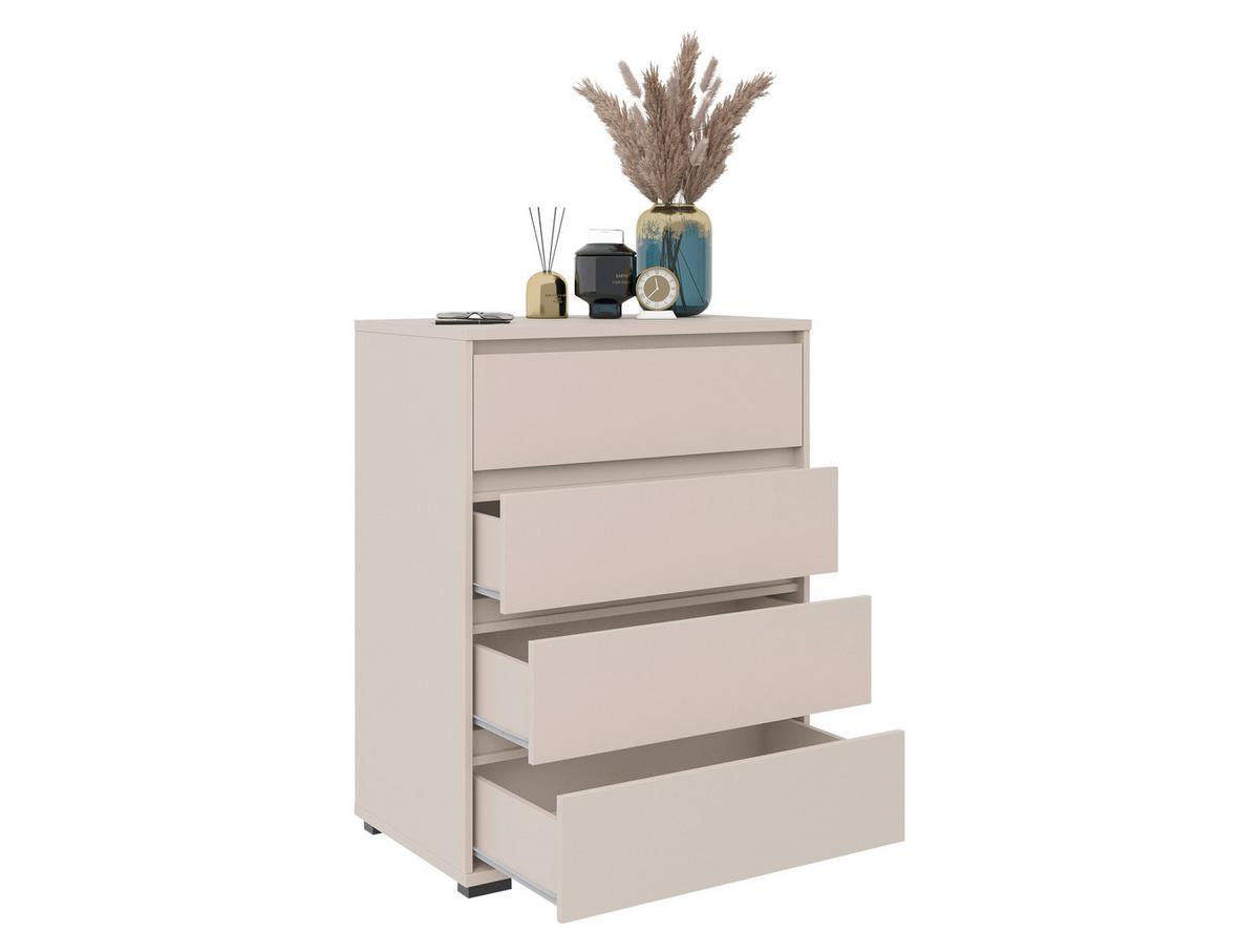 KOMODA LINE - antracytowy/kaszmir, Design, materiał drewnopochodny/tworzywo sztuczne (80/103/48cm) - Carryhome
