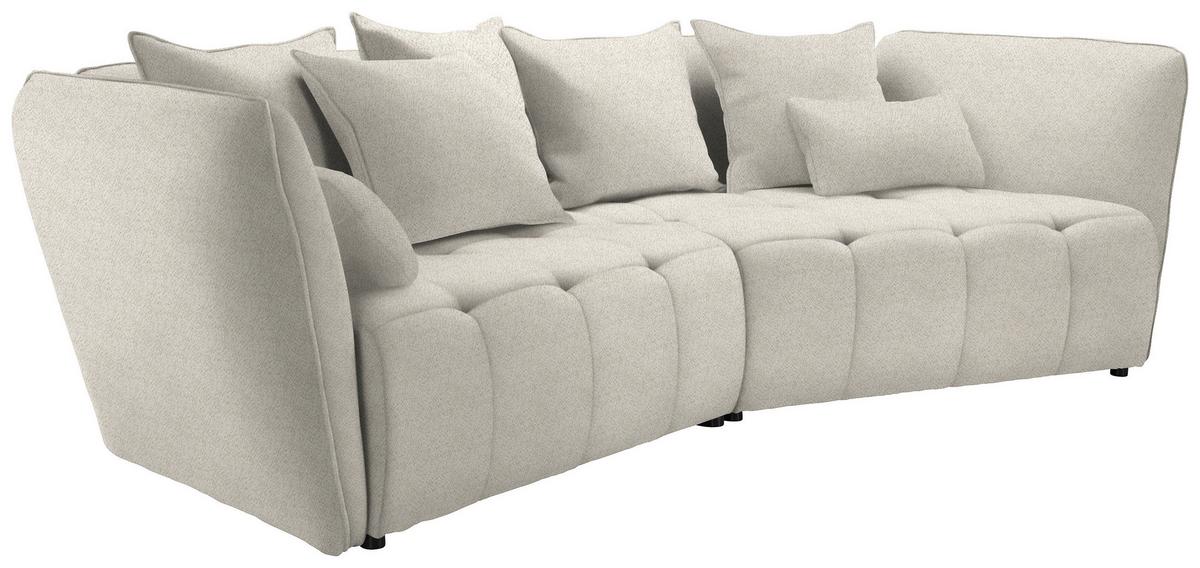 Boxspringsofa Sofi Beige - Beige/Schwarz, MODERN, Textil (294/93/152cm) - Premium Living