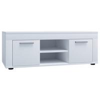 LOWBOARD USILO - Weiss/Silberfarben, Design, Holzwerkstoff/Kunststoff (102/37/45cm) - MID.YOU