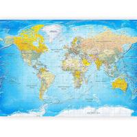 Fototapeta World Classic Map, 150x105cm - večbarvno, Trendi, tekstil (150/105cm) - artgeist