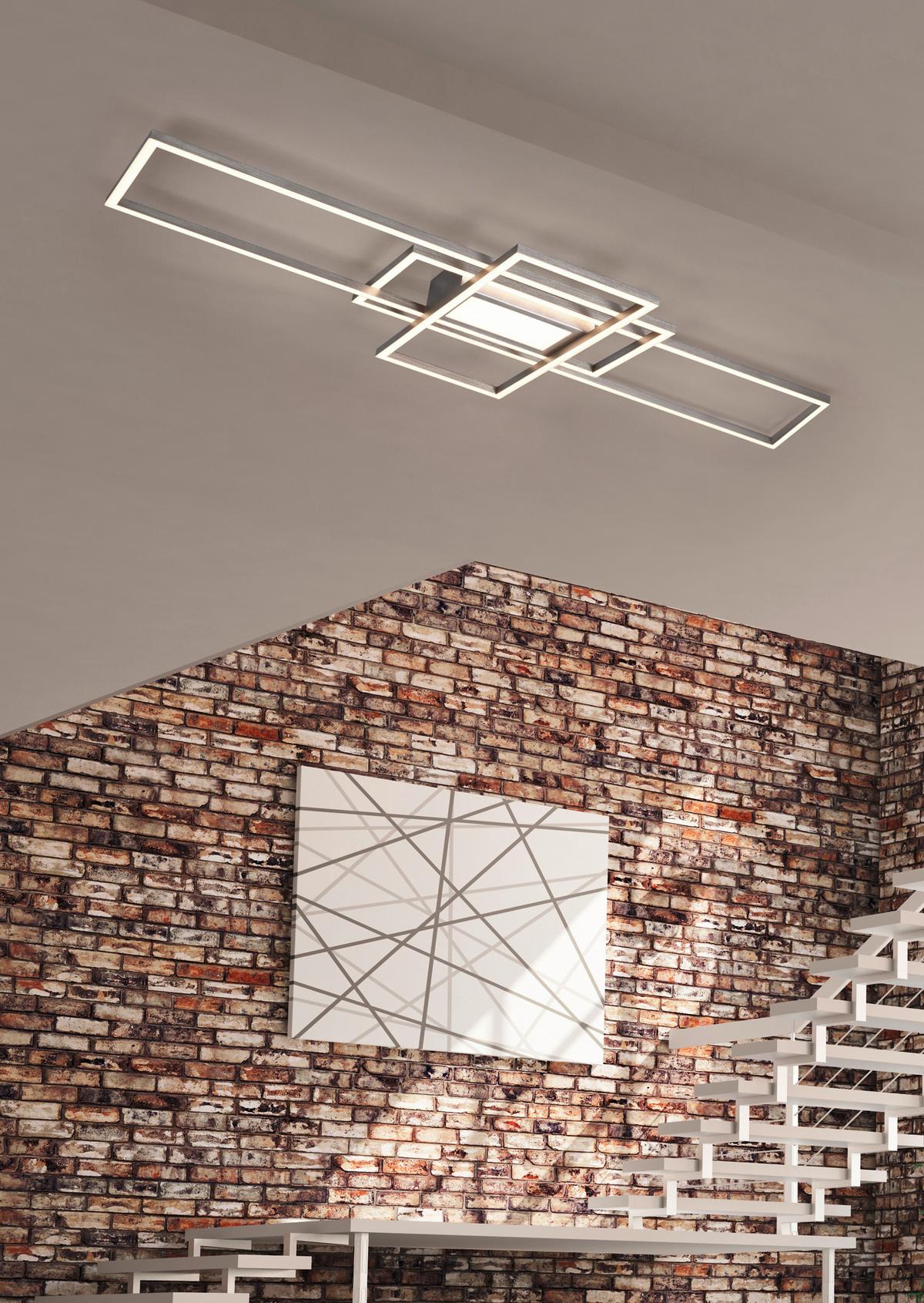 LAMPA SUFITOWA LED X62061107 IRVINE *SBN* - kolor niklowy, Design, metal (105/42/6,5cm) - Novel