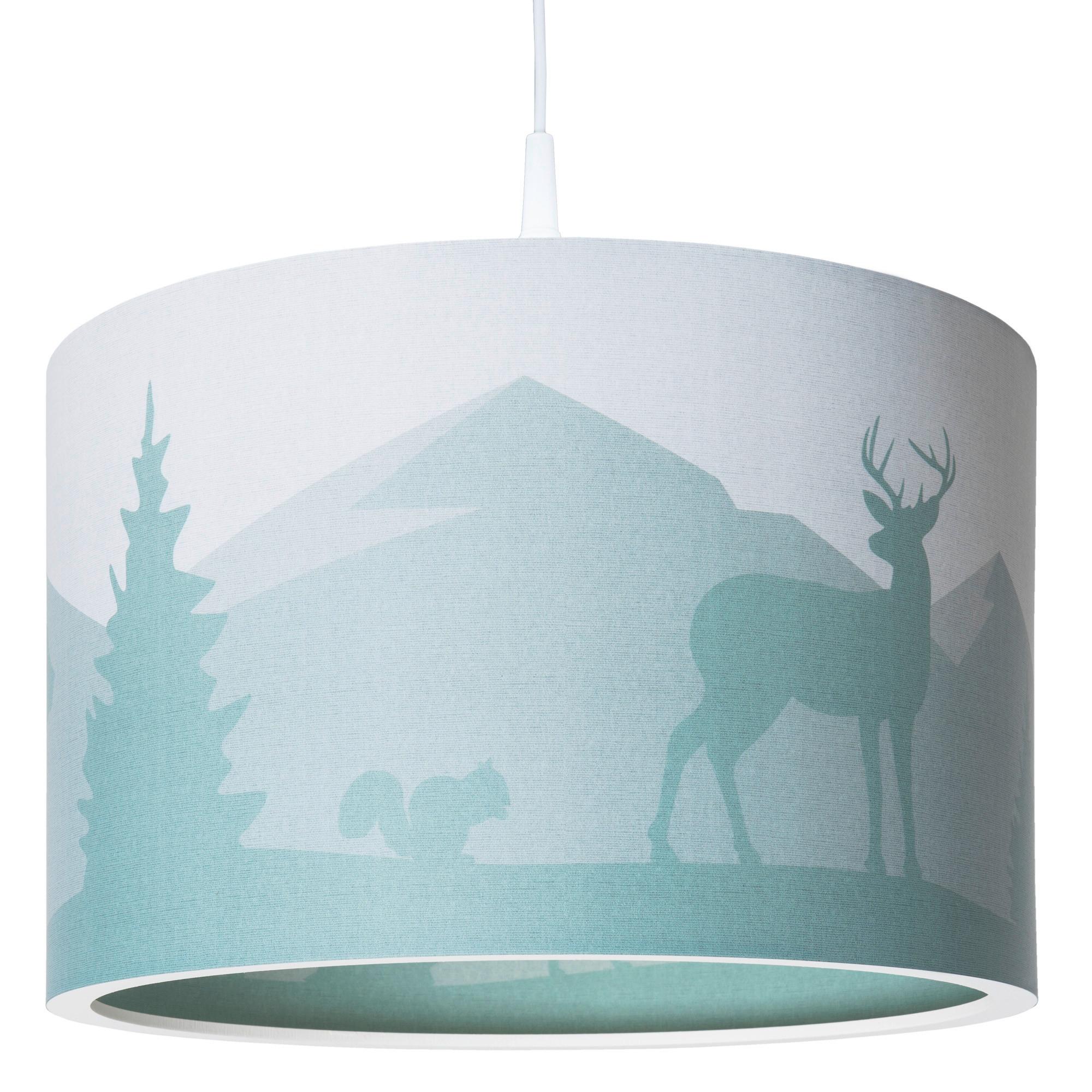 LAMPA WISZĄCA DZIECIĘCA 139523 SCANDI WALD - zielony, Basics, tworzywo sztuczne (40/25cm)