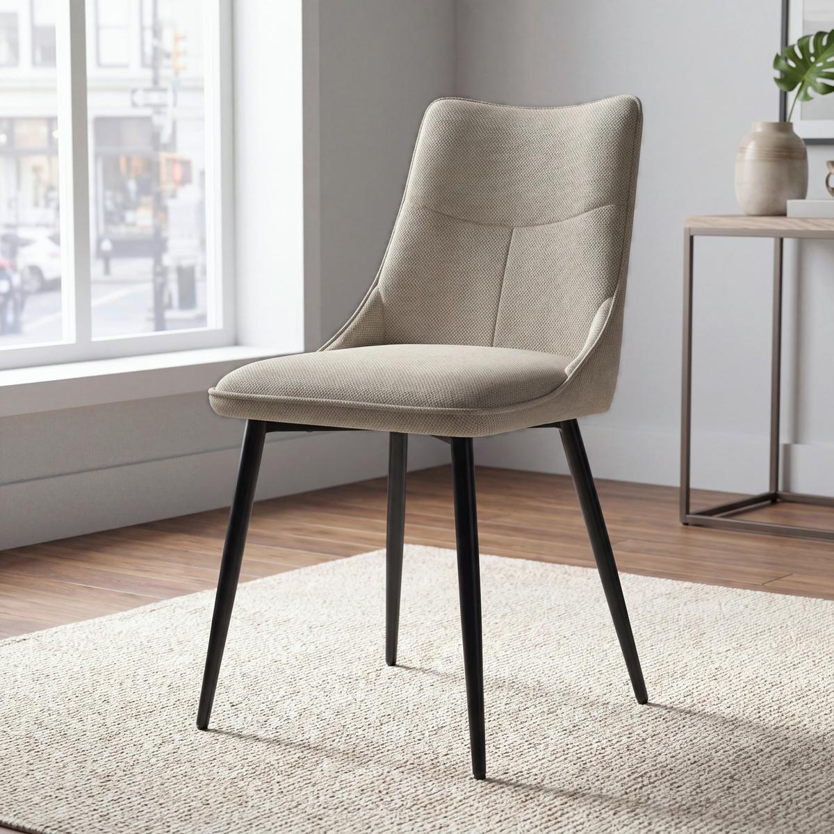 Stolica Vera Giga-S - bež/crna, Konvencionalno, drvo/metal (46/86/59cm)