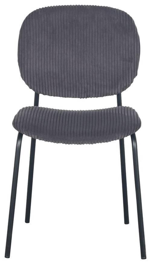 Stuhl Ira in Grau - Schwarz/Grau, MODERN, Holz/Textil (47/83/53cm) - Mömax