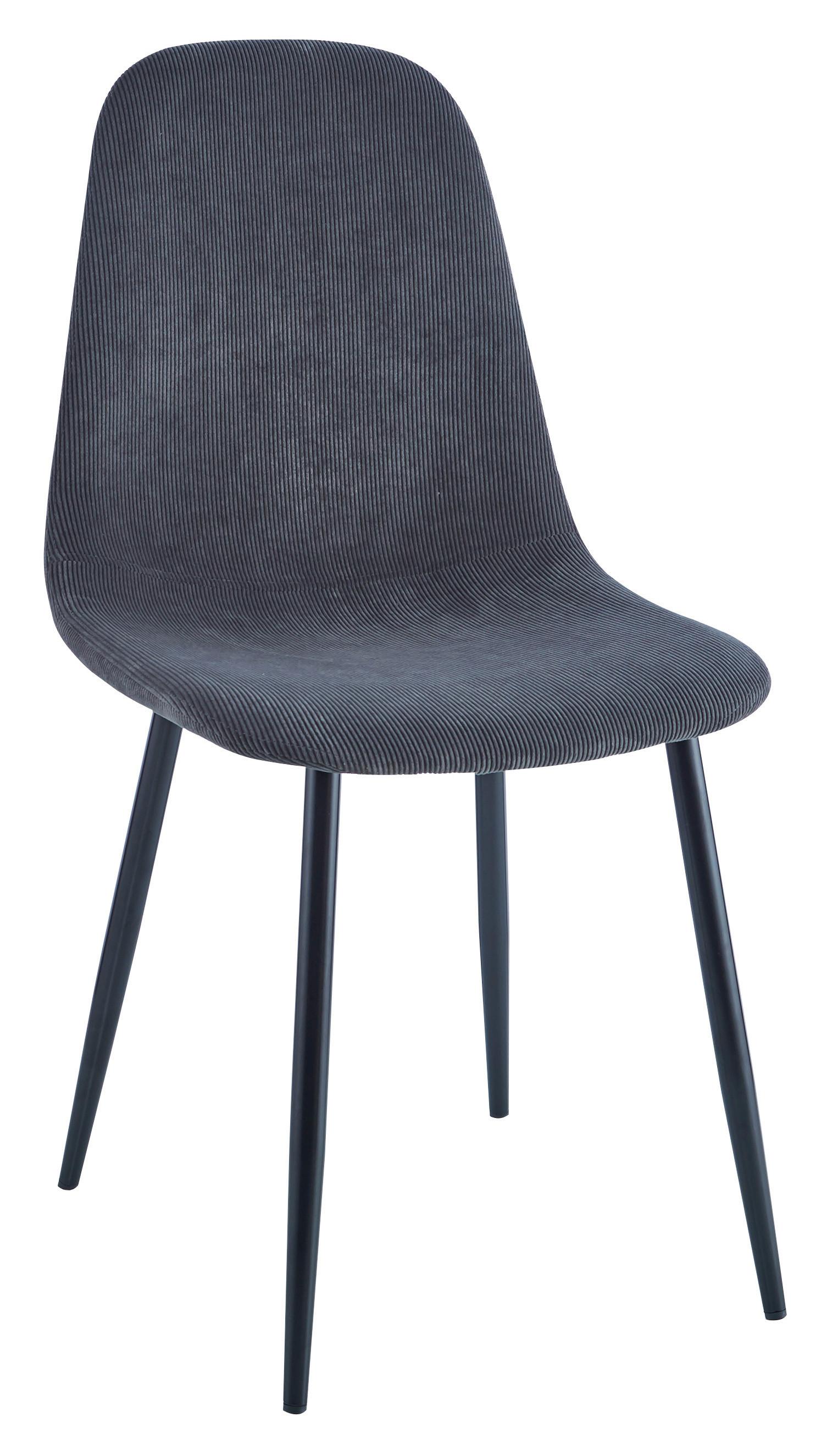 Scaun Cordula - negru/gri, Modern, metal/textil (44,5/86,5/54cm) - Modern Living