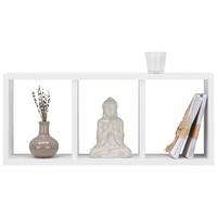 Stenska Polica Tristano, Bela - bela, Moderno, valovita lepenka (70/30/15,5cm) - Mömax