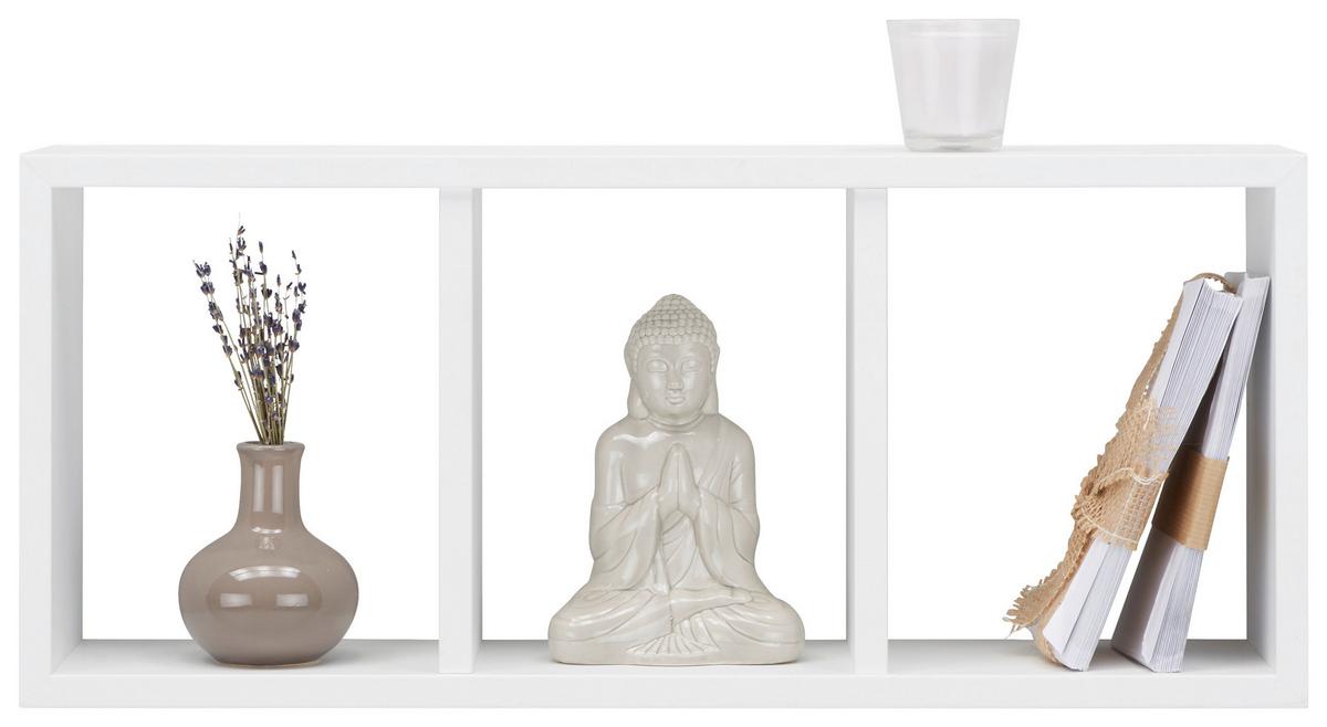 Stenska Polica Tristano, Bela - bela, Moderno, valovita lepenka (70/30/15,5cm) - Mömax