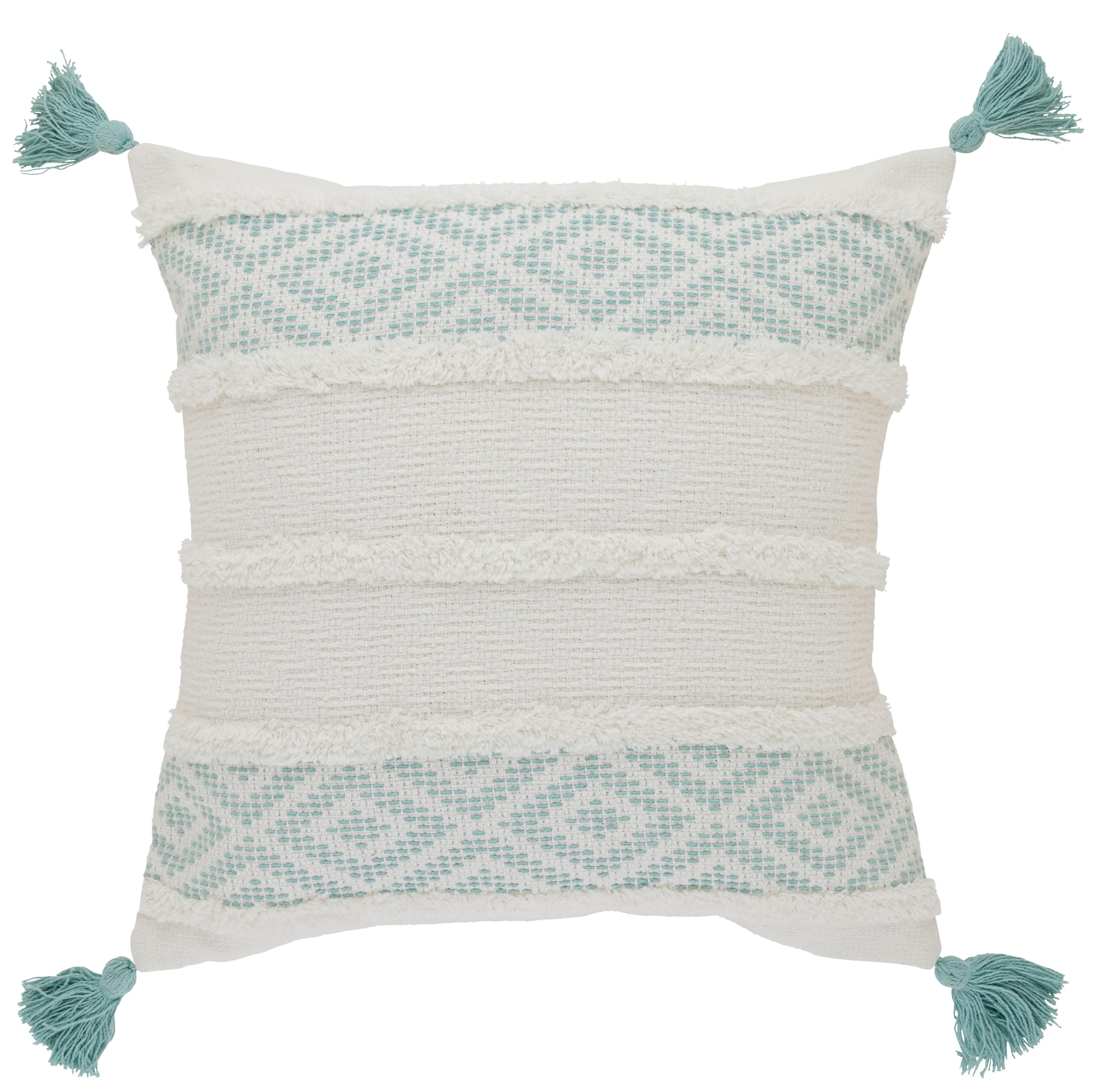 Okrasna Blazina Lucia - modra/bela, Trendi, tekstil (45/45cm) - Premium Living