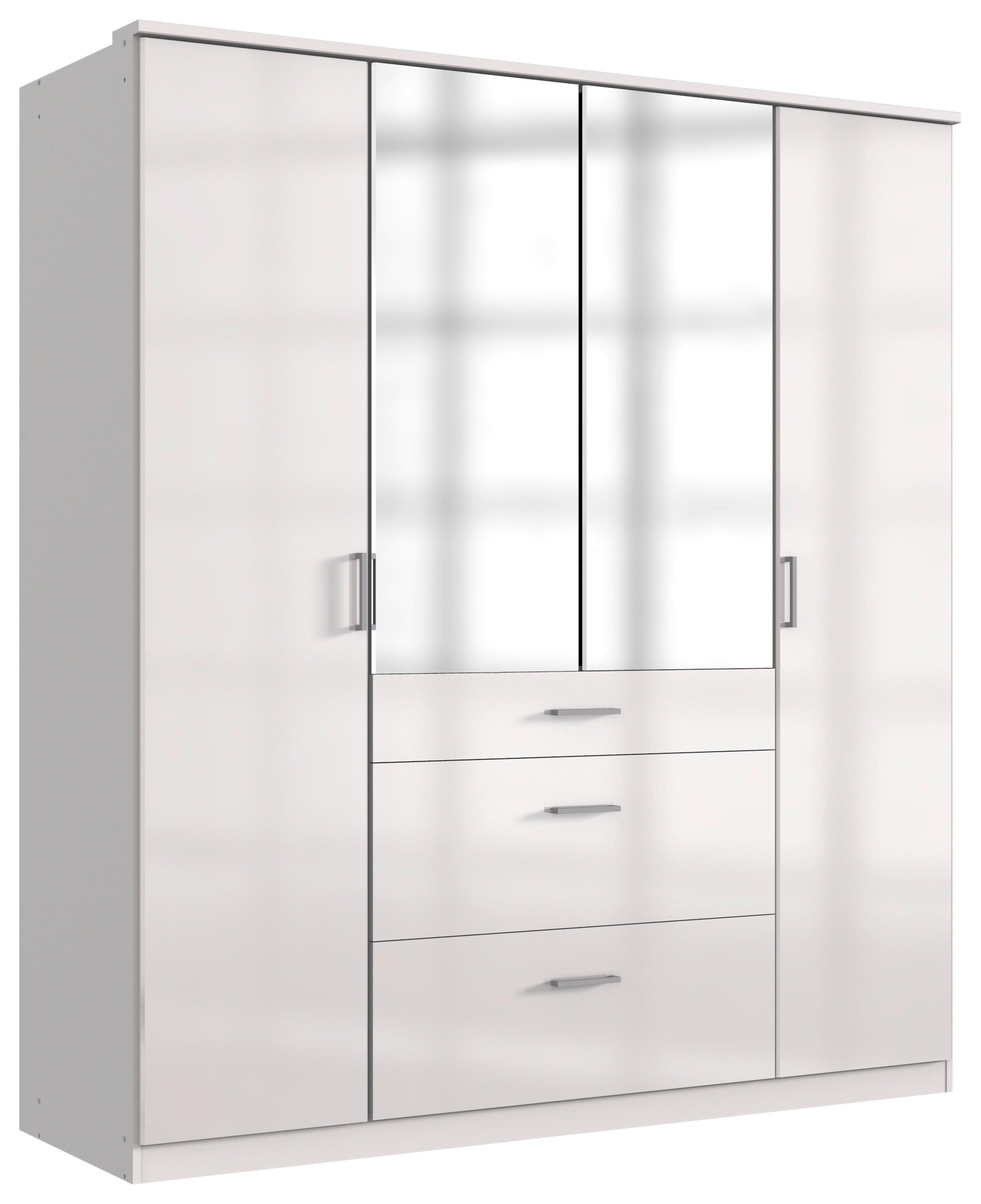 Ormar S Klasičnim Vratima Clack - bijela/srebrne boje, Basics, drvni materijal (179/199/58cm) - Modern Living