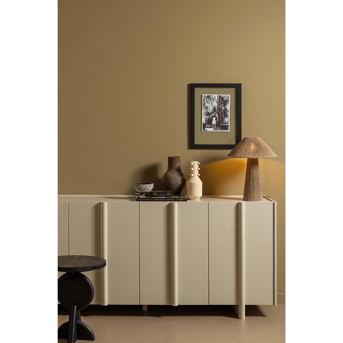 Sideboard Basu Grauweiß B: 200 cm - Grauweiß, Design, Holz (200/85/46cm) - Livetastic