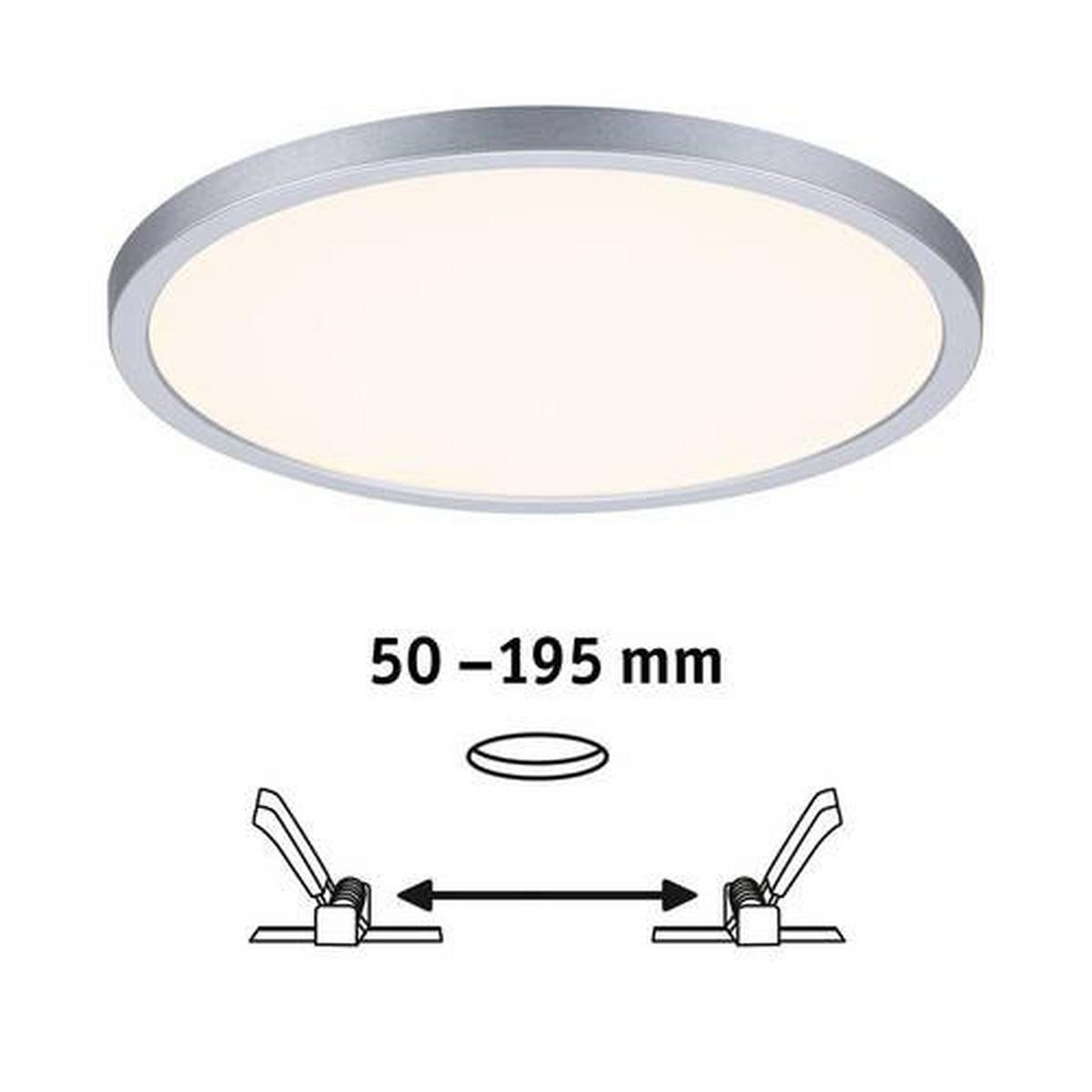 LED-Paneel Areo VariFit in Chromfarben max. 16 Watt - Chromfarben, Design, Kunststoff (23,0cm) - Paulmann
