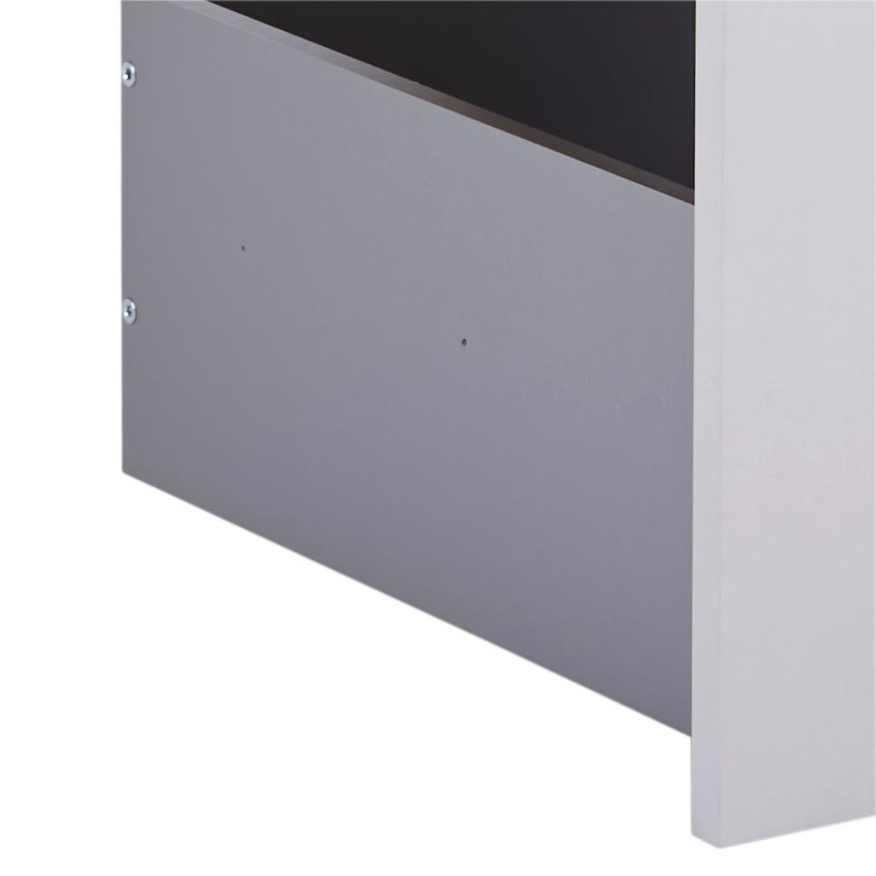 Set Predalov Unit Sv. Sive Barve - svetlo siva, Moderno, leseni material (45,3/83/47cm) - Based