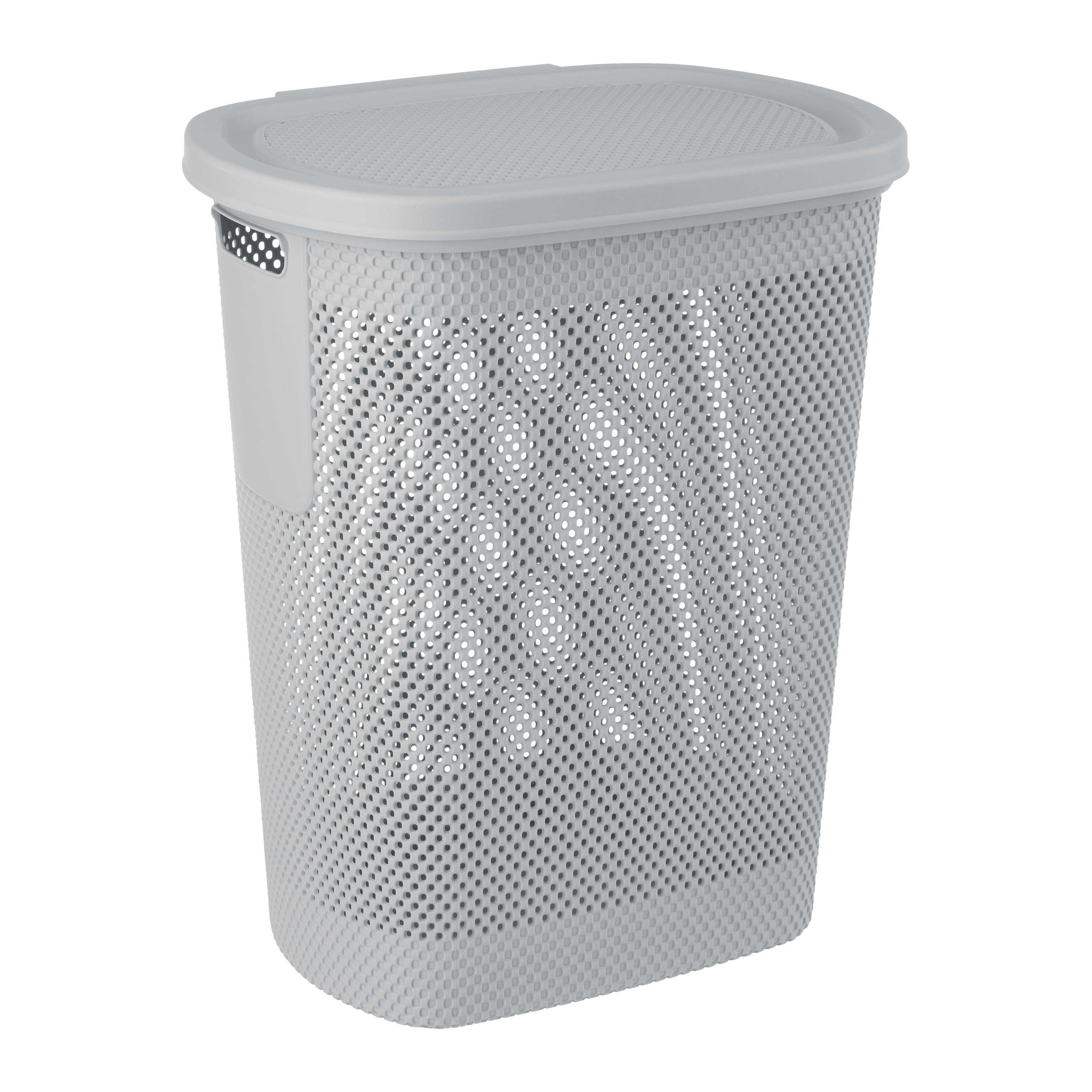 Wäschetonne Arne Grau ca. 58l - Grau, KONVENTIONELL, Kunststoff (47,5/36/57,5cm)