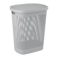 Wäschetonne Arne Grau ca. 58l - Grau, KONVENTIONELL, Kunststoff (47,5/36/57,5cm)