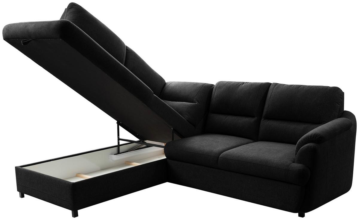 Kutna Garnitura Gusto - boje grafita/crna, Basics, tekstil/drvo (200/240cm) - Modern Living