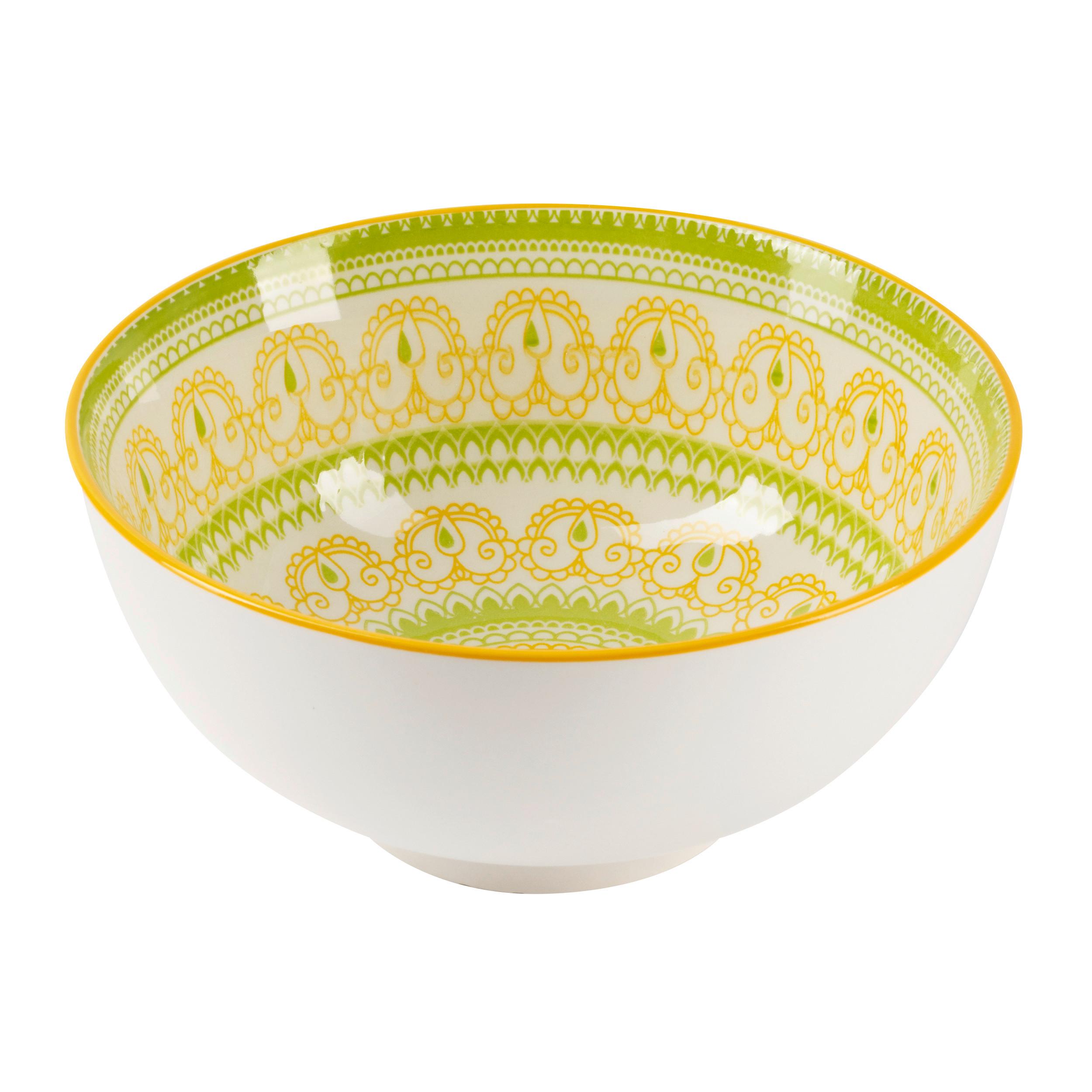 Müslischale Maja in Gelb/Grün - Gelb/Grün, Lifestyle, Keramik (15,2/7,5cm) - Mömax