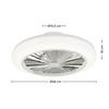 TAKFLÄKT TUIO - vit/kromfärg, Modern, plast (45/45/16cm) - Mömax