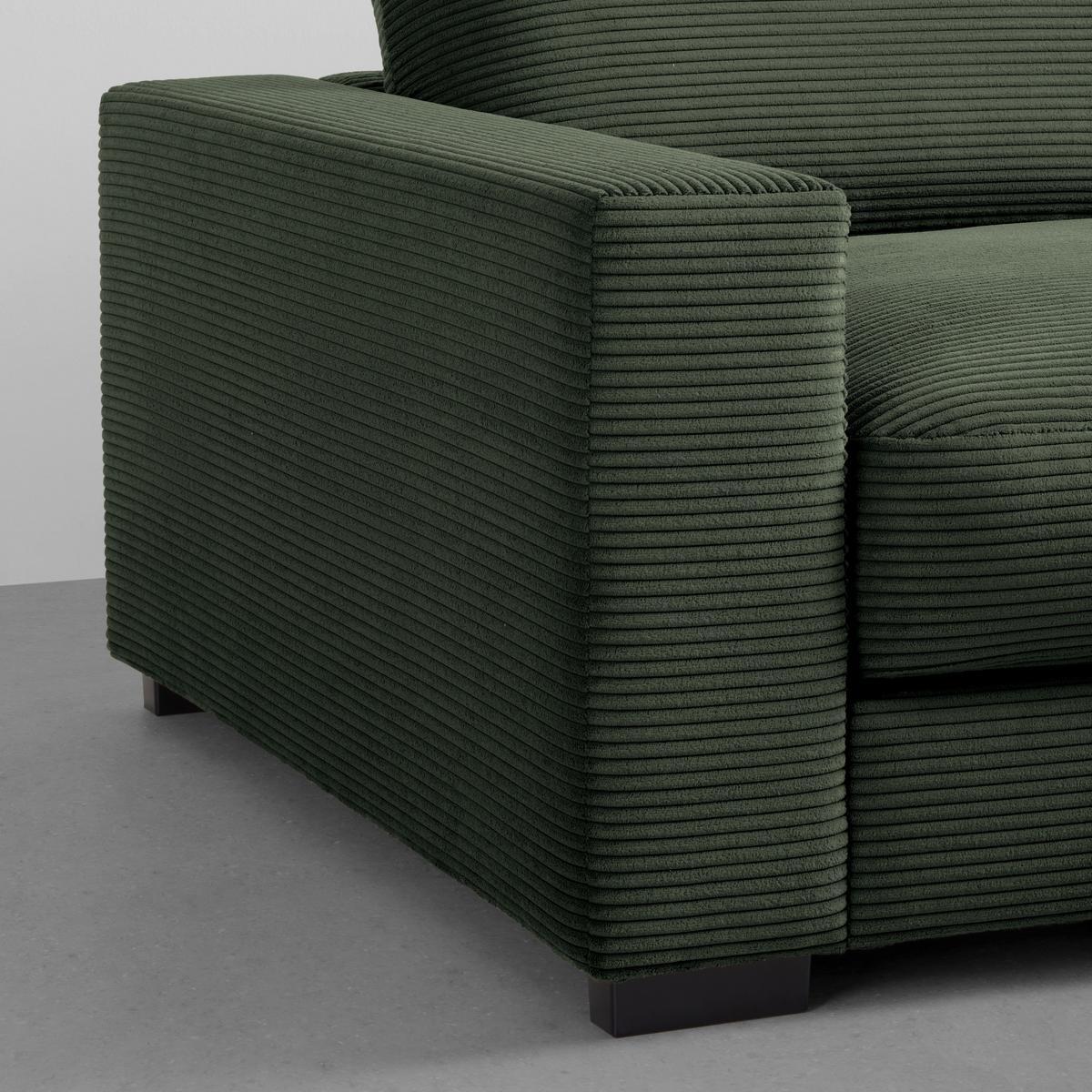 Wohnlandschaft Pedro in Grün - Dunkelgrün, MODERN, Textil (265/180cm) - Mömax