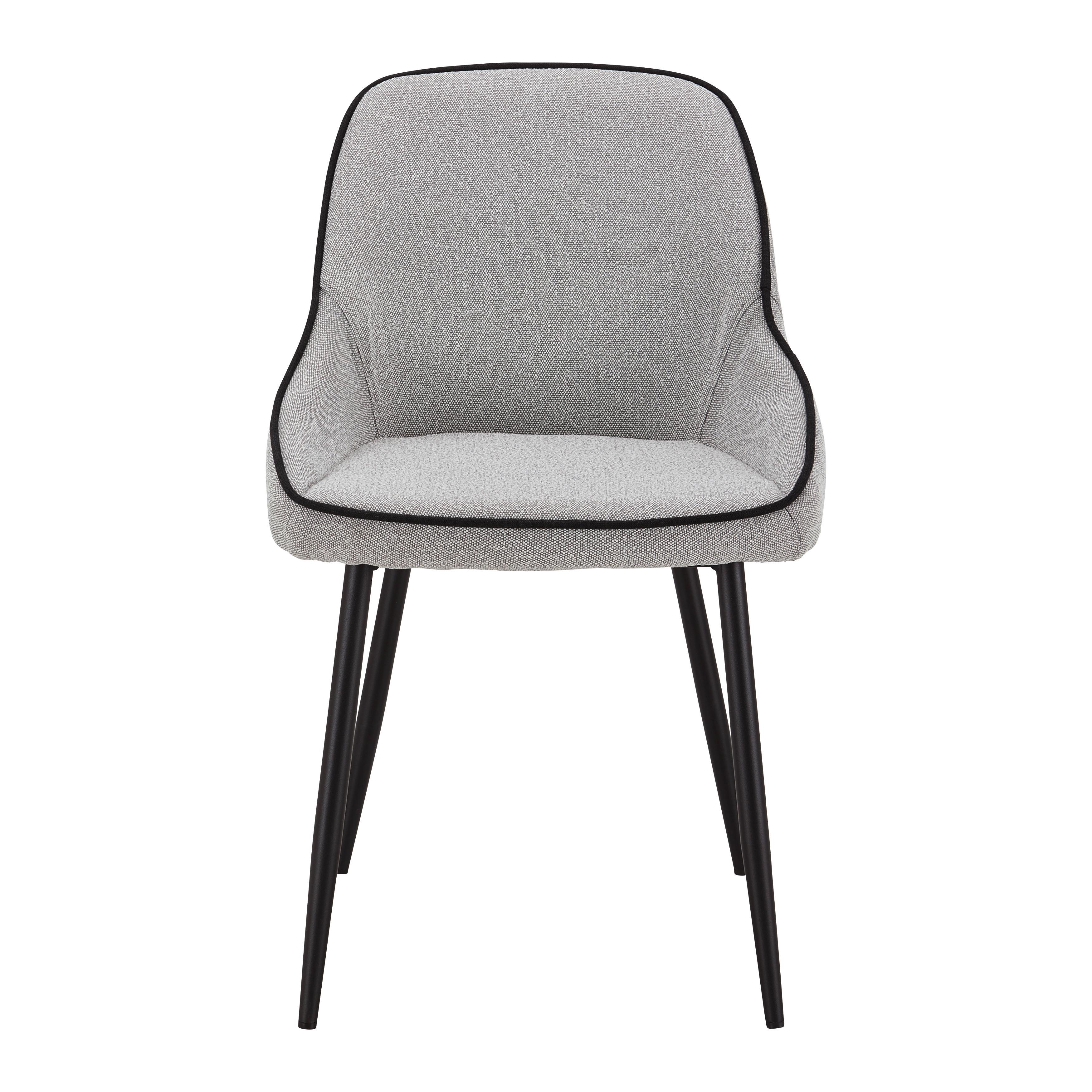 KRZESŁO JANA - jasnoszary/czarny, Modern, metal/tkanina (50/84,5/59cm) - Bessagi Home
