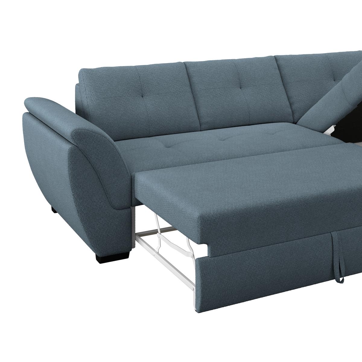 Kutna Garnitura Berisso - plava/crna, Konvencionalno, tekstil (278/187cm) - Ondega