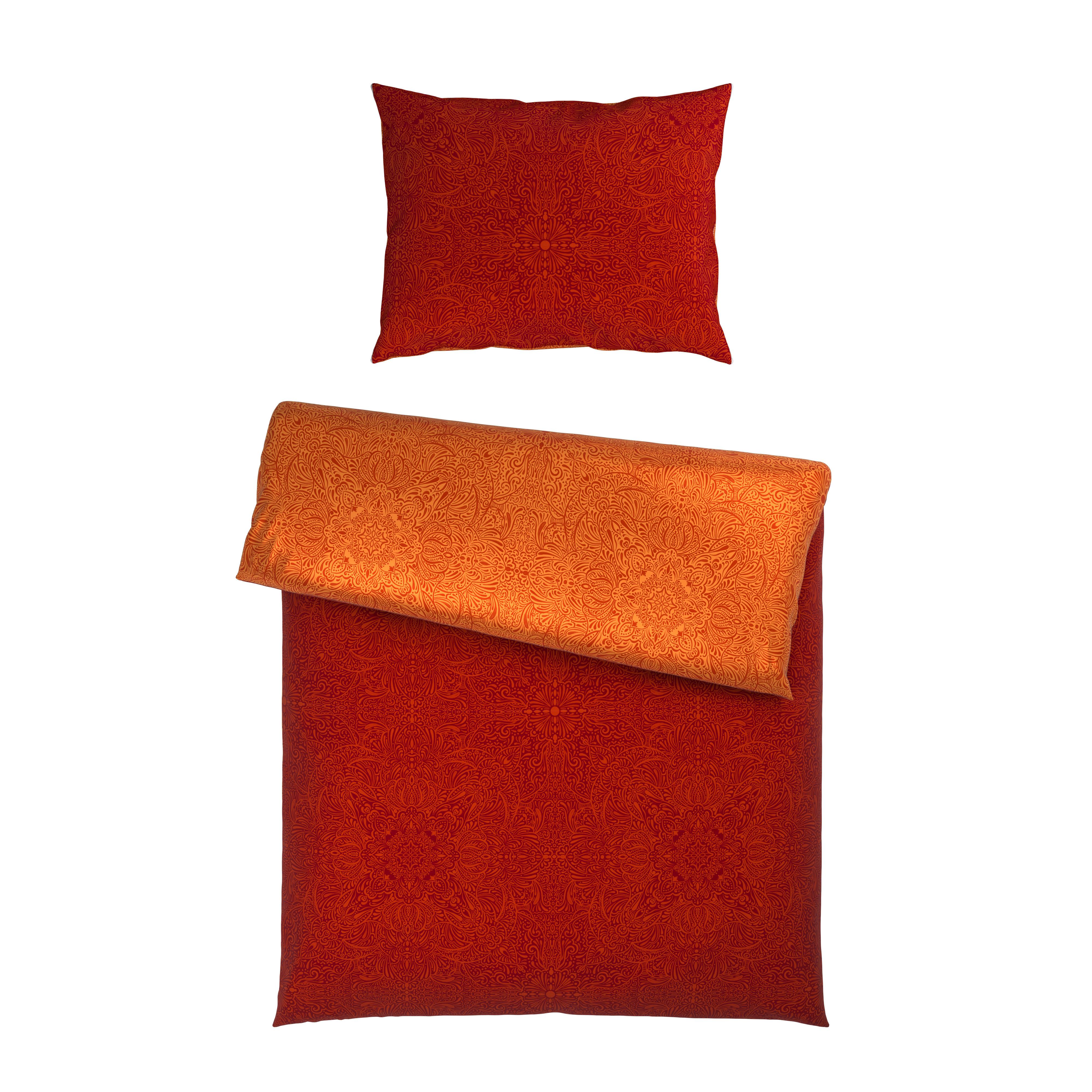 Bettwäsche Bella Wende Rot ca. 140x200cm - Rot, MODERN, Textil (140/200cm) - Mömax