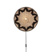 Stenska Svetilka Andros - črna/bela, Basics, naravni materiali (45/6cm) - Good & Mojo