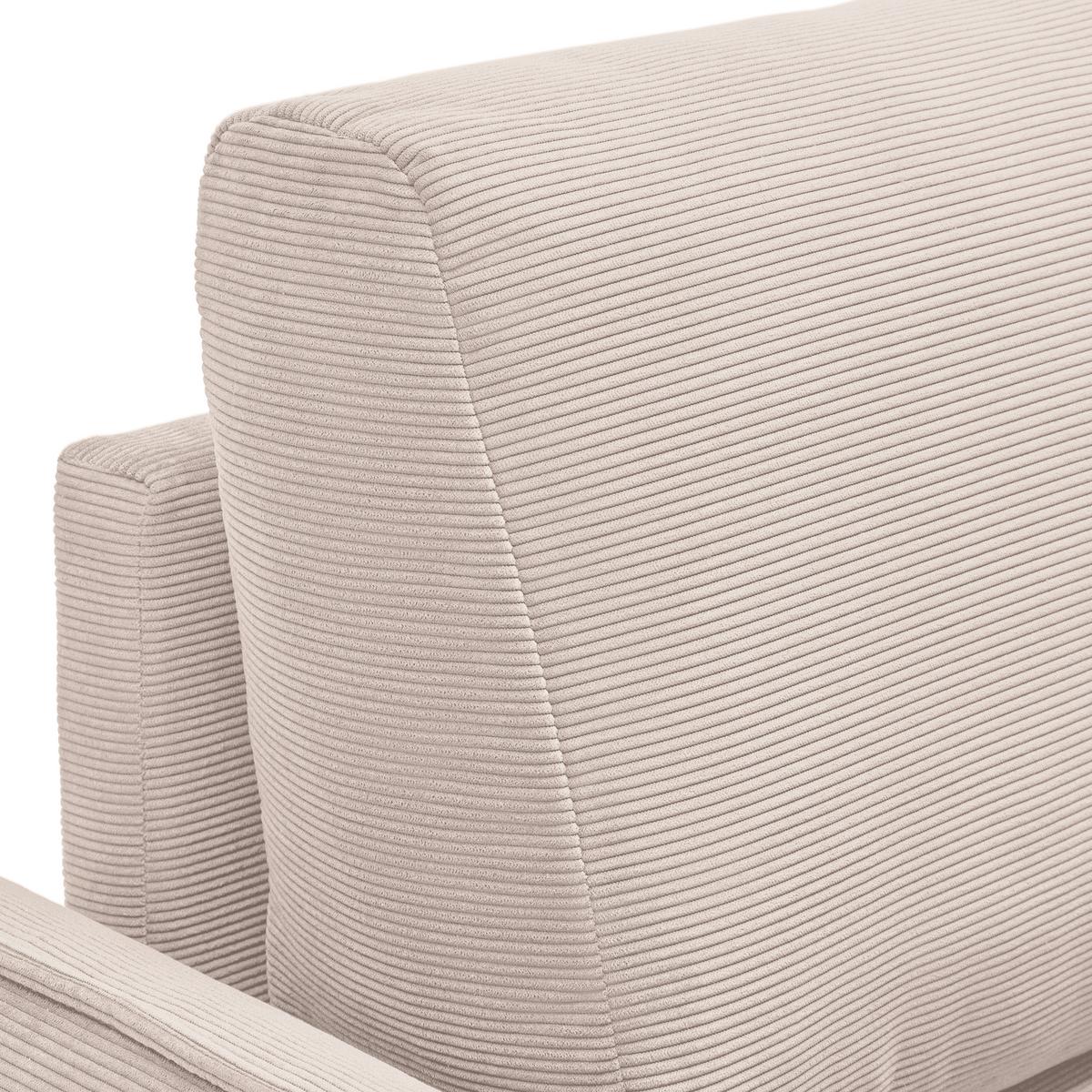 Trosjed Custom - prirodne boje/sivo-bež, Moderno, tekstil/drvo (183/85/92cm) - Mömax