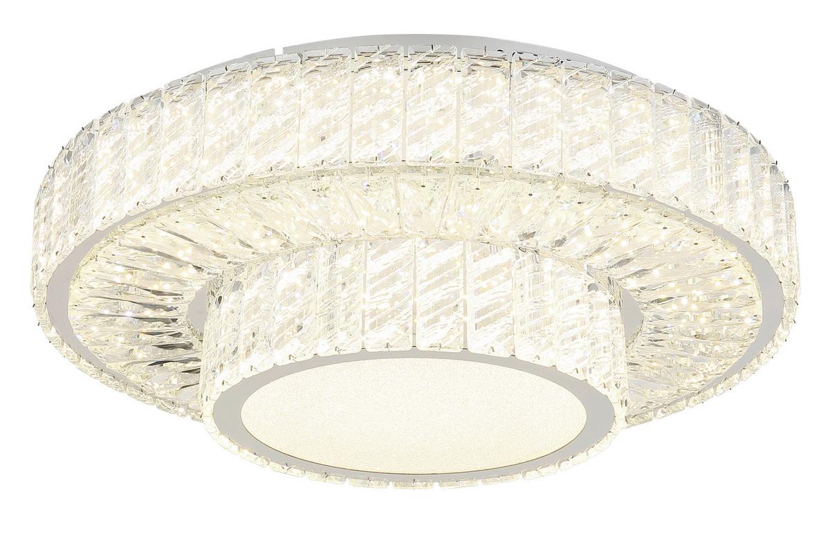 Stropna Led-svetilka Mucky, S Sijalko - barve kroma/prozorno, Konvencionalno, kovina/steklo (50/17,3cm) - Globo