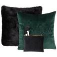Zierkissen Stefanie in Grün, ca. 45x45cm - Dunkelgrün, MODERN, Textil (45/45cm) - PREMIUM LIVING