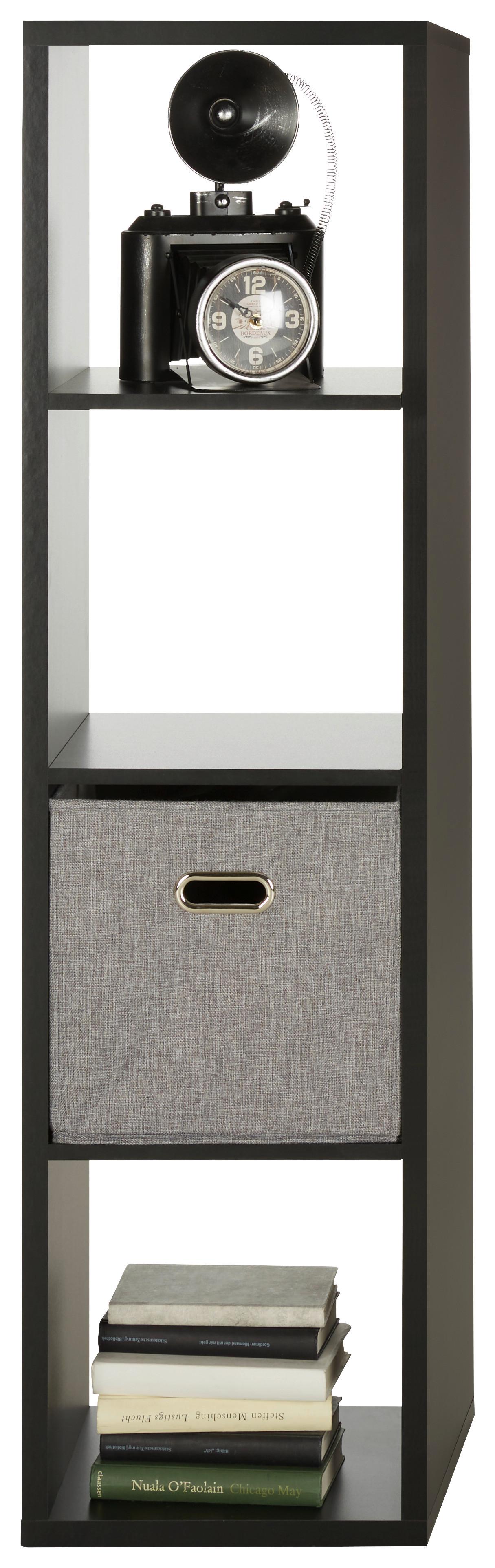 Raumteiler in Schwarz - Schwarz, MODERN, Holzwerkstoff (38,2/141,8/33cm) - Mömax