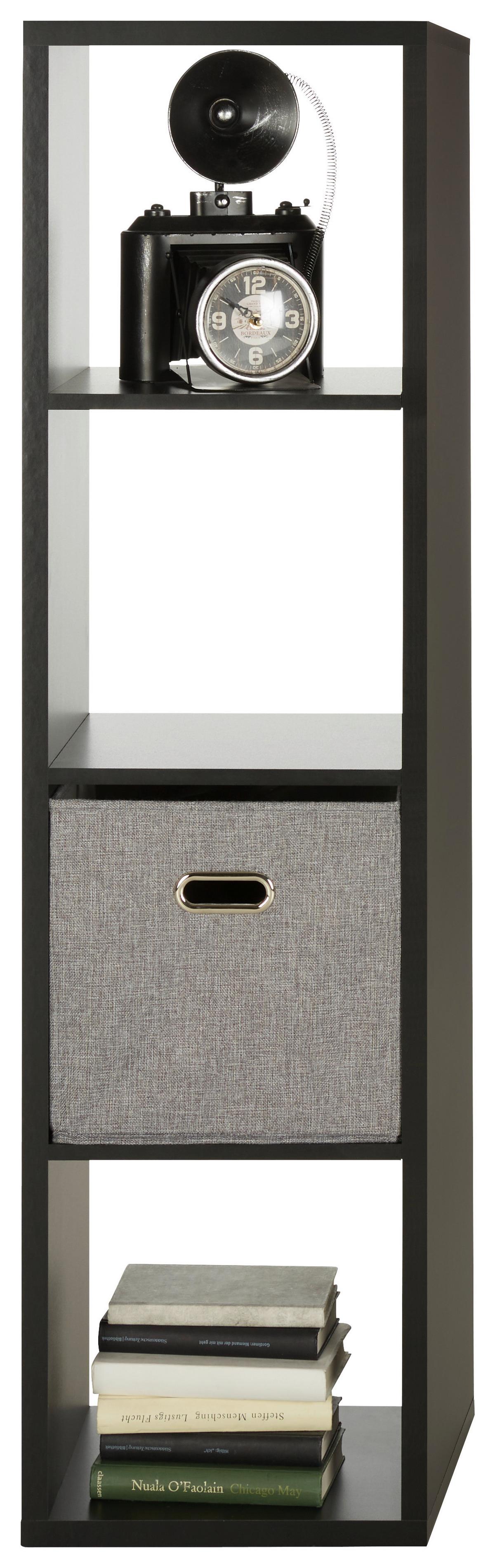 Raumteiler in Schwarz - Schwarz, MODERN, Holzwerkstoff (38,2/141,8/33cm) - Mömax