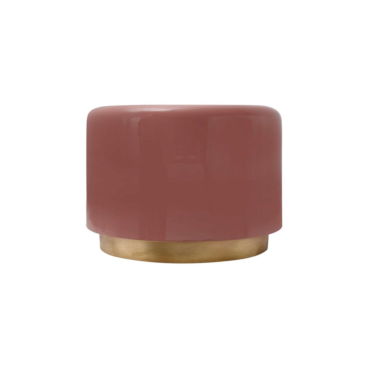 HOCKER ARTISSE 250 - Goldfarben/Rosa, Design, Metall (51,5/43cm) - Kayoom