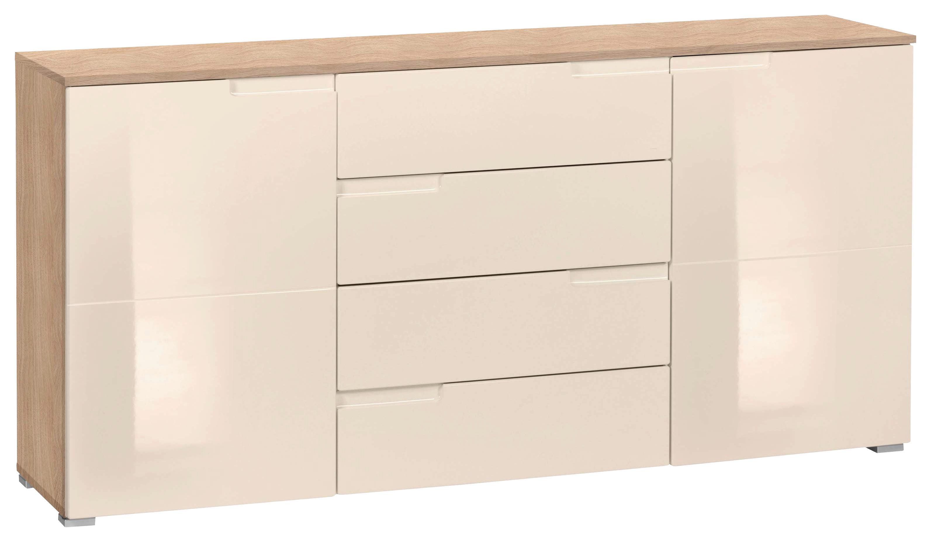Komód Bézs-tölgy Szín Moon - bézs/tölgyfa, Modern, faalapú anyag (165/80/40cm)