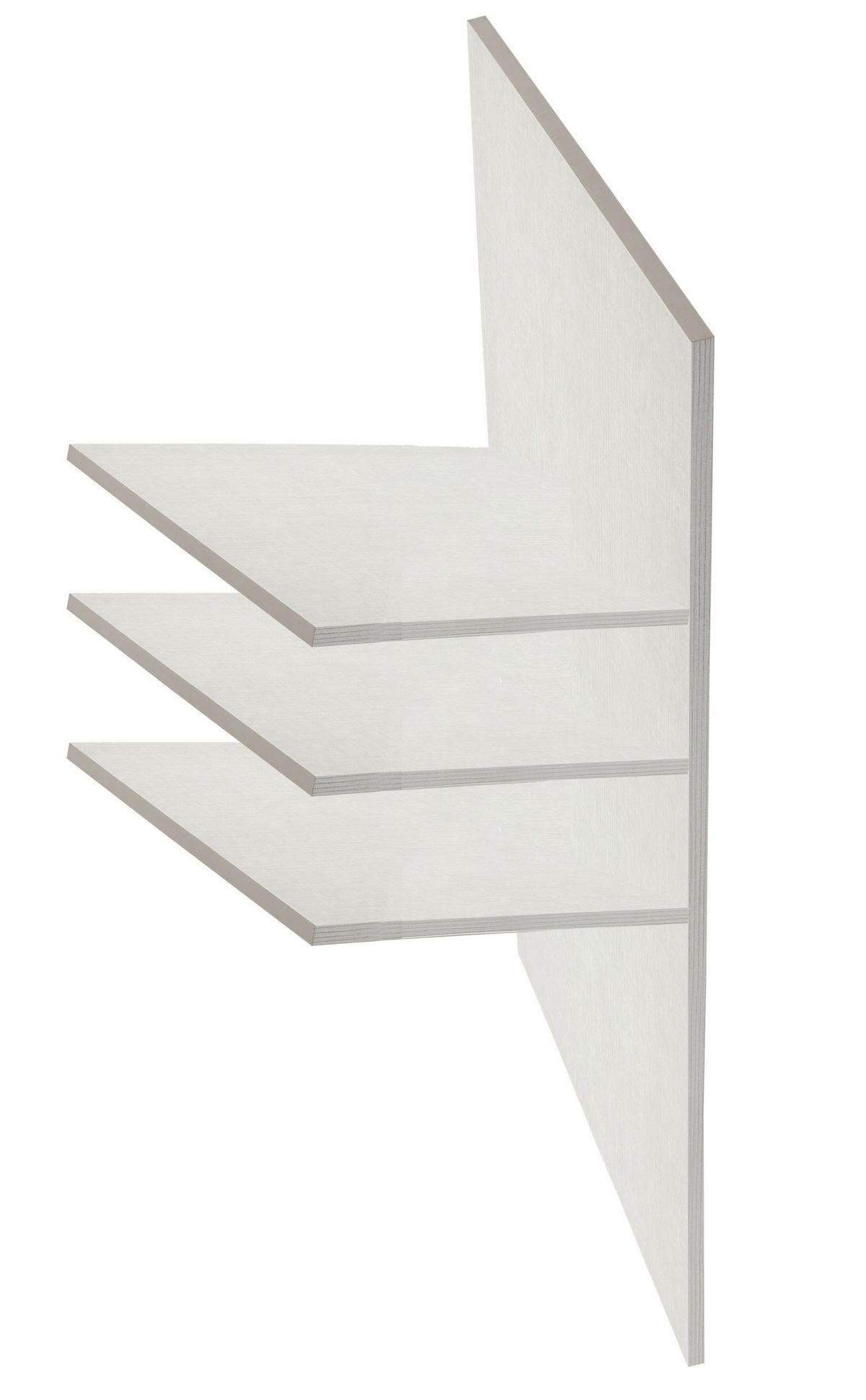 Inneneinteilung Lago in Grau - Grau, Holzwerkstoff (35/131,5/55,5cm) - Mömax