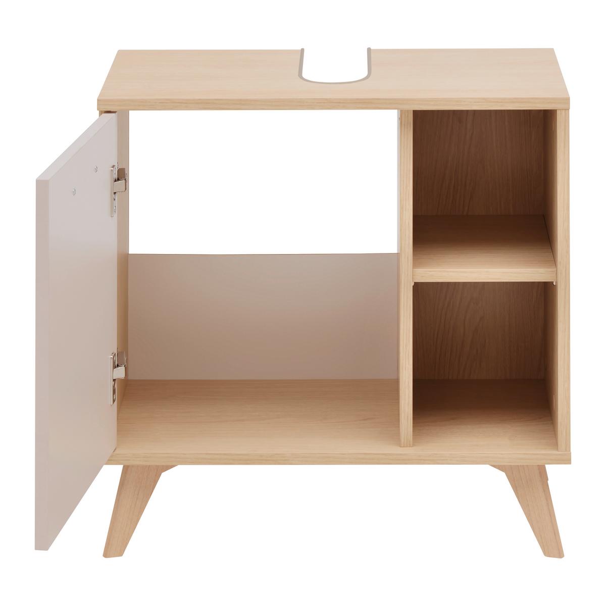 Omarica Za Pod Umivalnik Kalmar - kašmir/barve hrasta, Moderno, umetna masa/leseni material (60/58/35cm) - Mömax