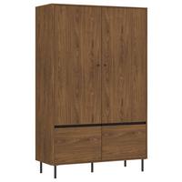 Dulap Revillo - culoare lemn de nuc/negru, Basics, material pe bază de lemn (120/195/55cm) - Modern Living