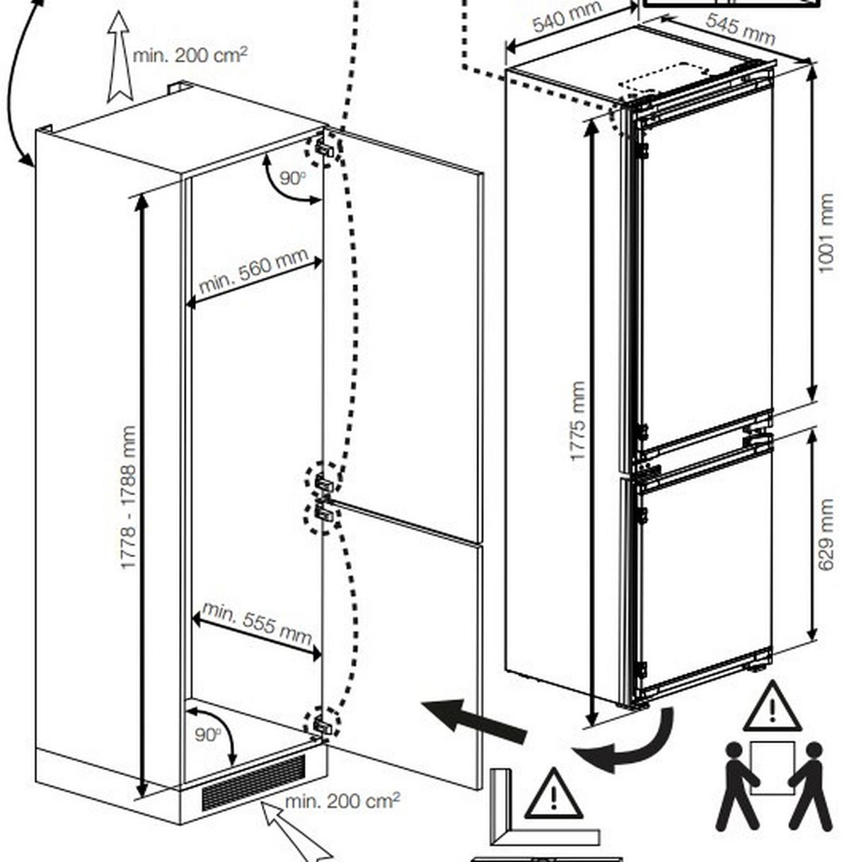 Kühl-Gefrier-Kombination BCSA285K4SN Weiß - Weiß, MODERN, Metall (54/177,5/54,5cm) - Beko