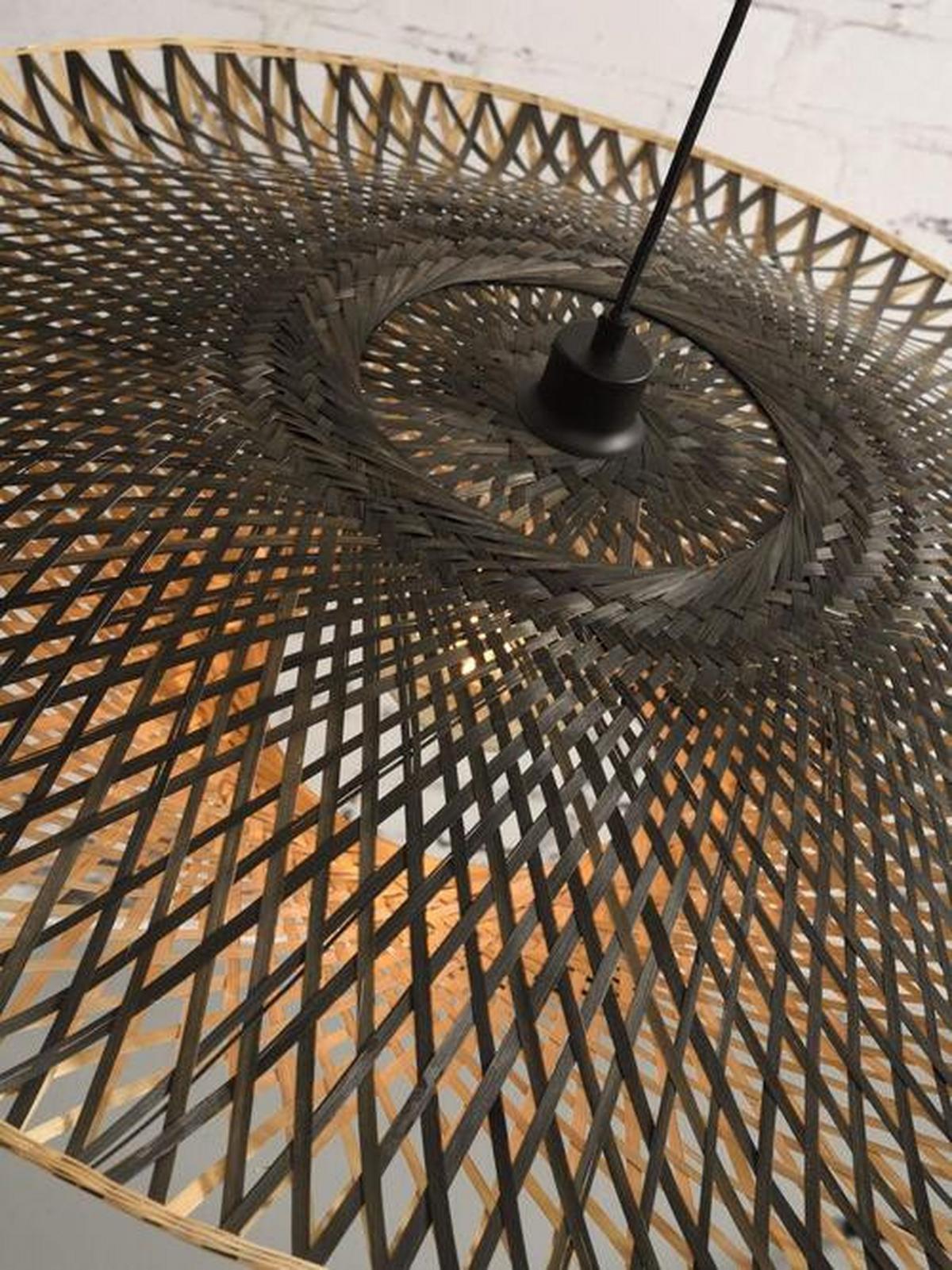 Függőlámpa Kalimantan/h20/bn - fekete/világosbarna, Natur, természetes anyagok (87/21cm) - Good & Mojo