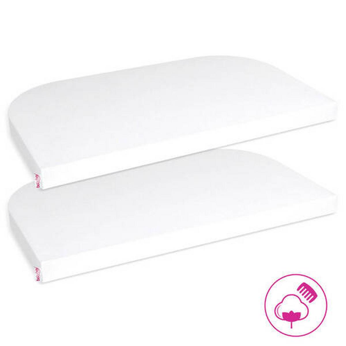 POKROWIEC NA MATERAC JERSEY DELUXE DOPPELPACK - biały, Basics, tkanina (105/57,5/6cm) - Babybay