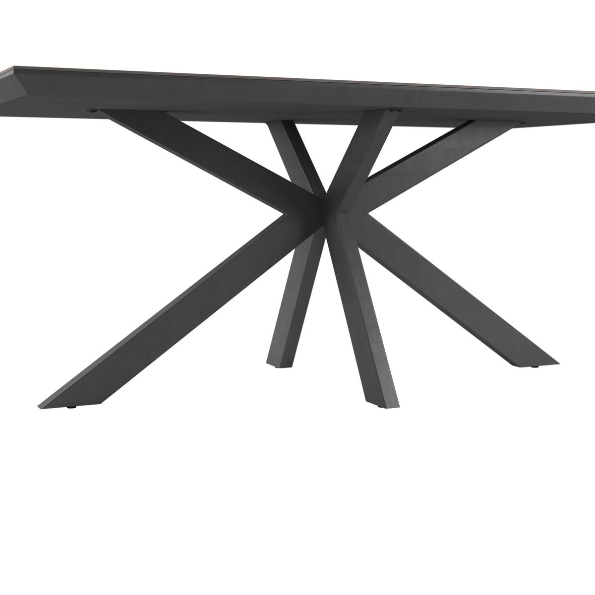 Masa STEVE 1 - negru, Modern, ceramică/metal (180/76/90cm)