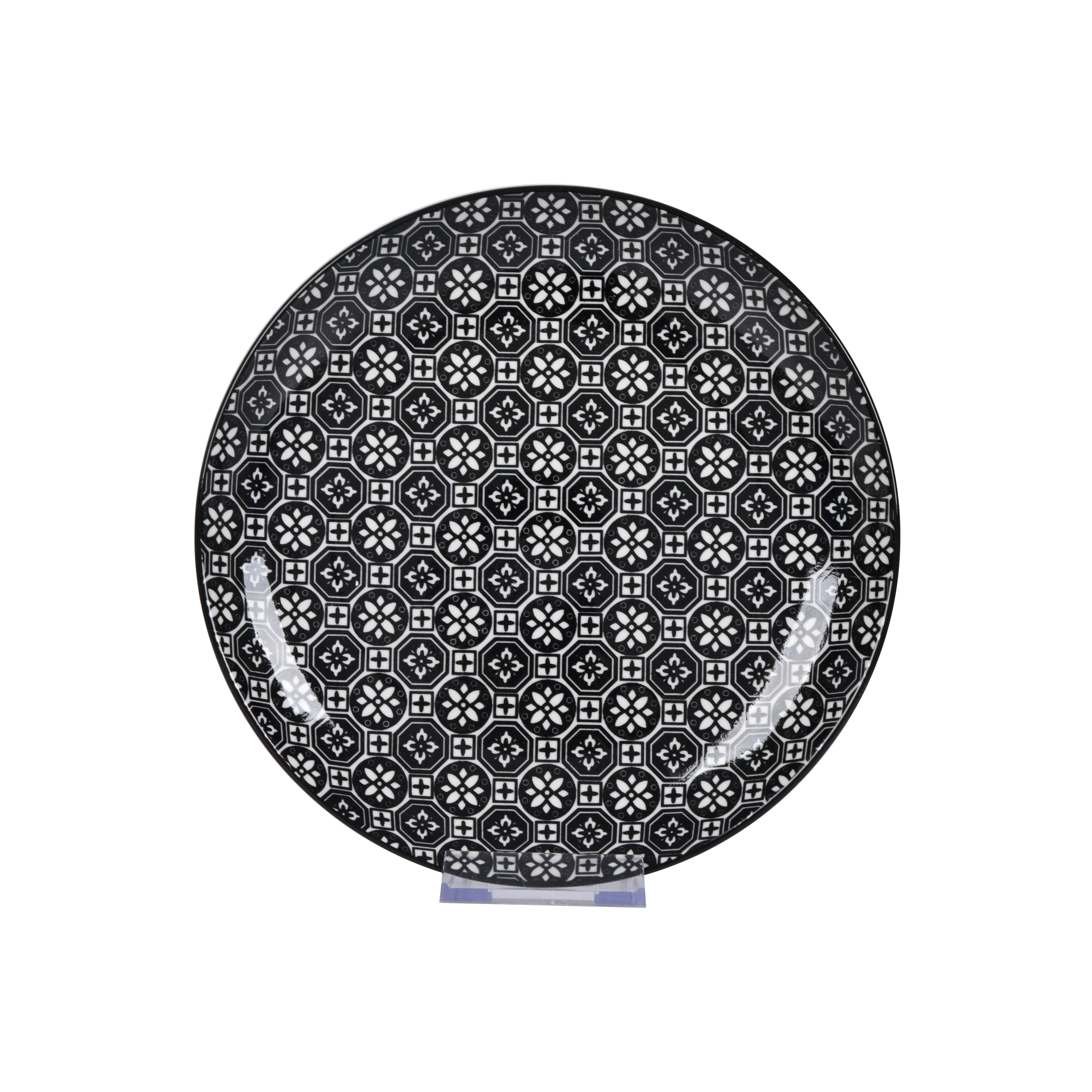ASSIETT SHIVA - vit/svart, Lifestyle, keramik (20,4/2,5cm) - Mömax