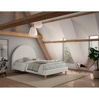 Kinder-/Juniorbett Moon ca. 140x200 cm Weiß - Naturfarben/Weiß, ROMANTIK / LANDHAUS, Holz/Textil (140/200cm) - Vipack