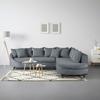 Ecksofa Axel Grau - Schwarz/Grau, MODERN, Textil/Metall (291/87/250cm) - Mömax